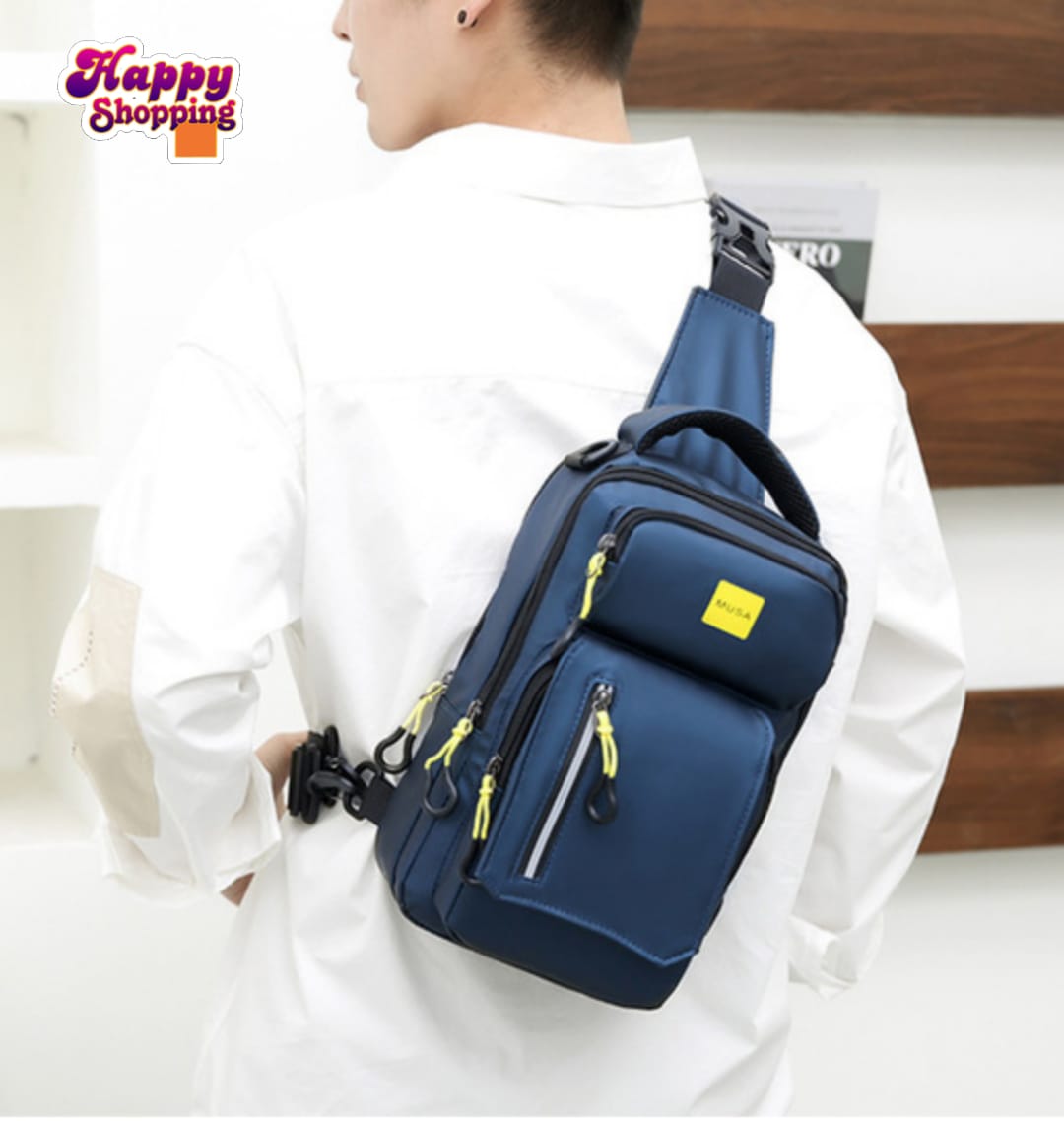 New Fashion Style Casual Water Proff multifunction Chest Cross Body Bag For Man